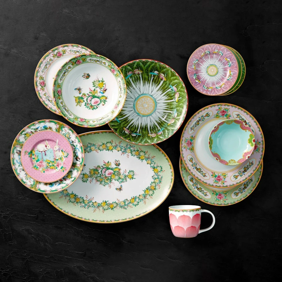 Famille Rose Dinner Plates, Each - Image 4