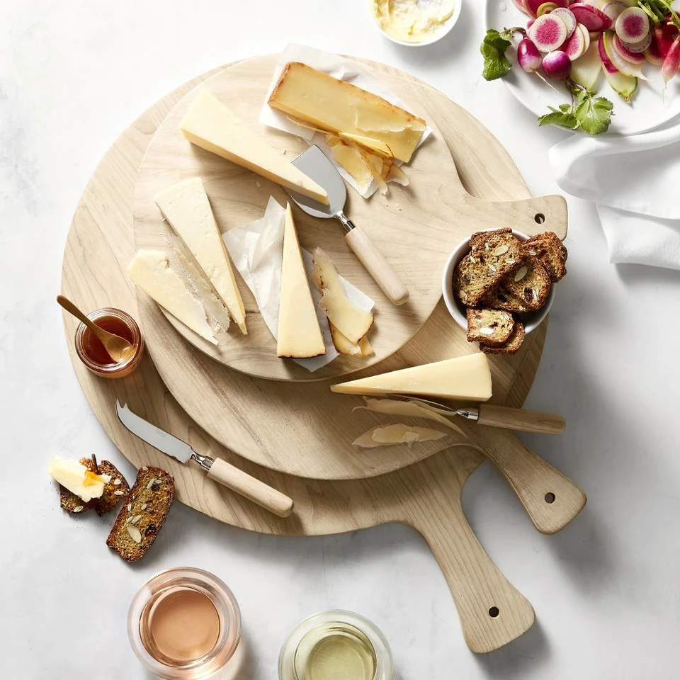 Light Wood Round Cheese Boards - Image 5