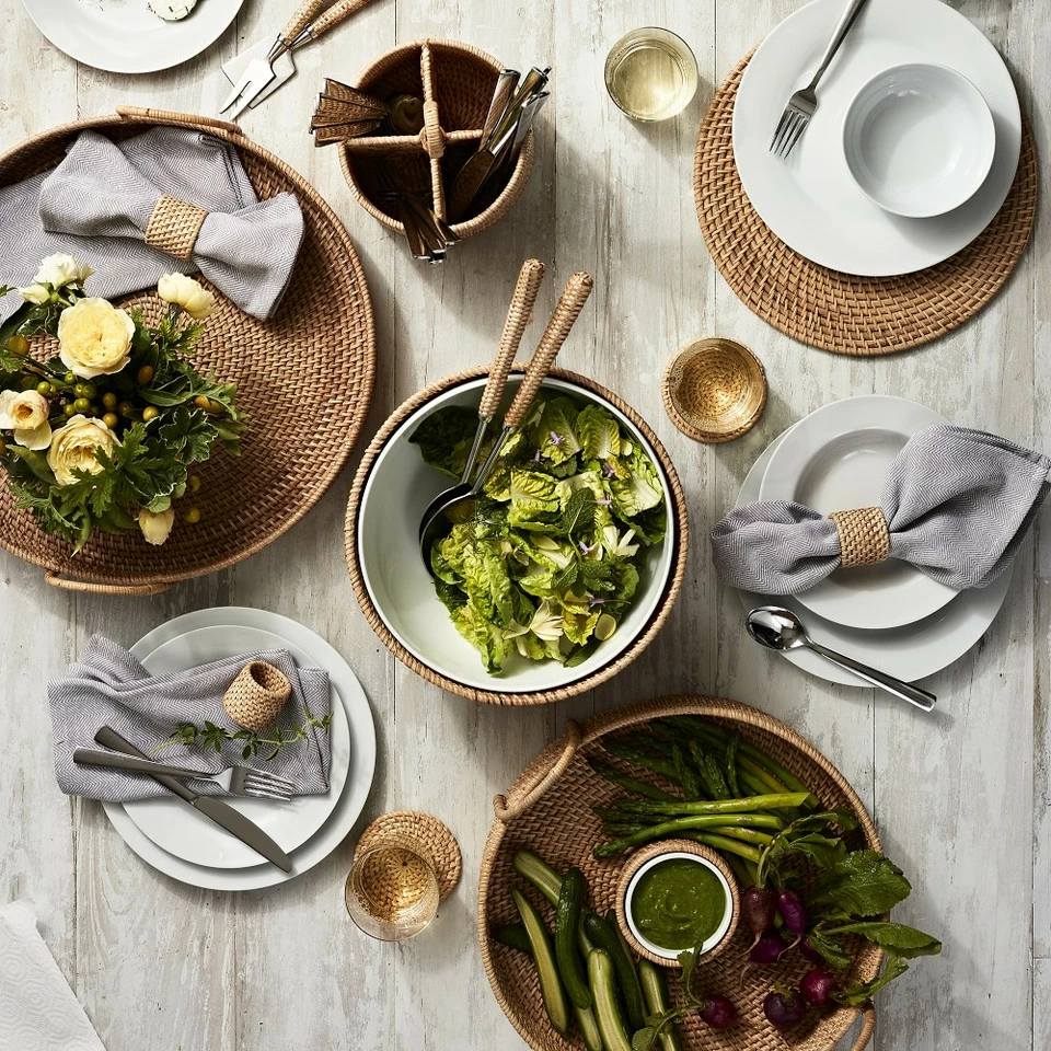 Light Woven Coasters, Set of 6 - Image 7