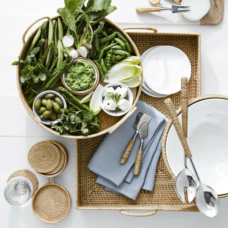 Light Woven Coasters, Set of 6 - Image 2