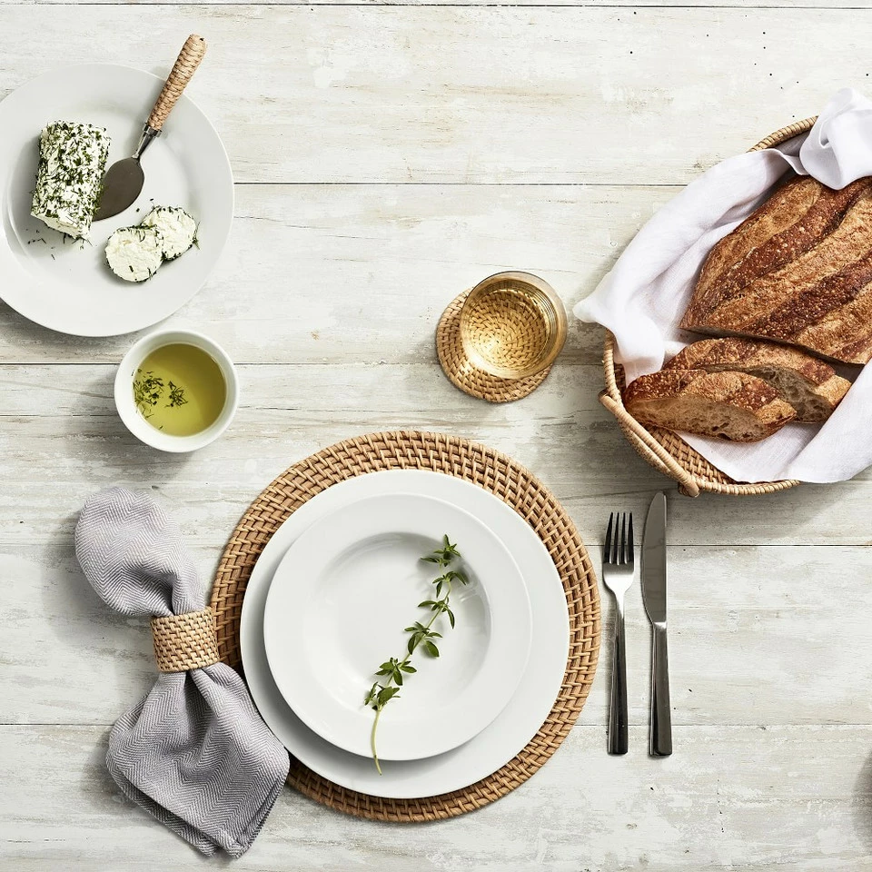 Light Woven Oval Tray - Image 4