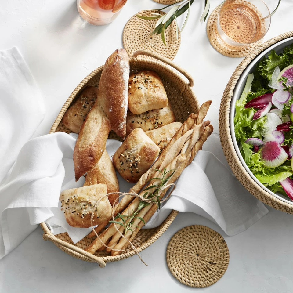 Light Woven Oval Tray - Image 2