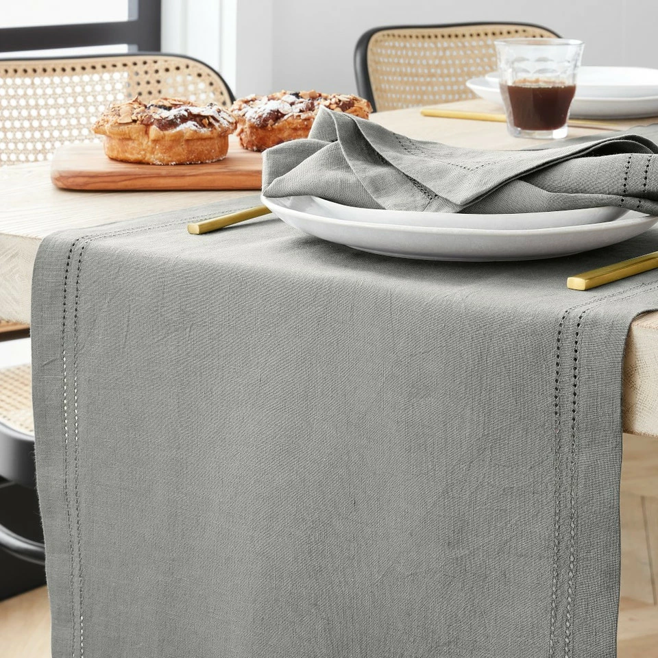 Linen Double Hemstitch Table Runner - Image 2