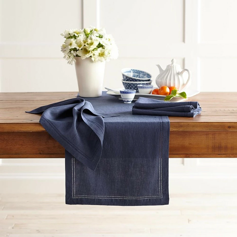 Linen Double Hemstitch Table Runner - Image 4