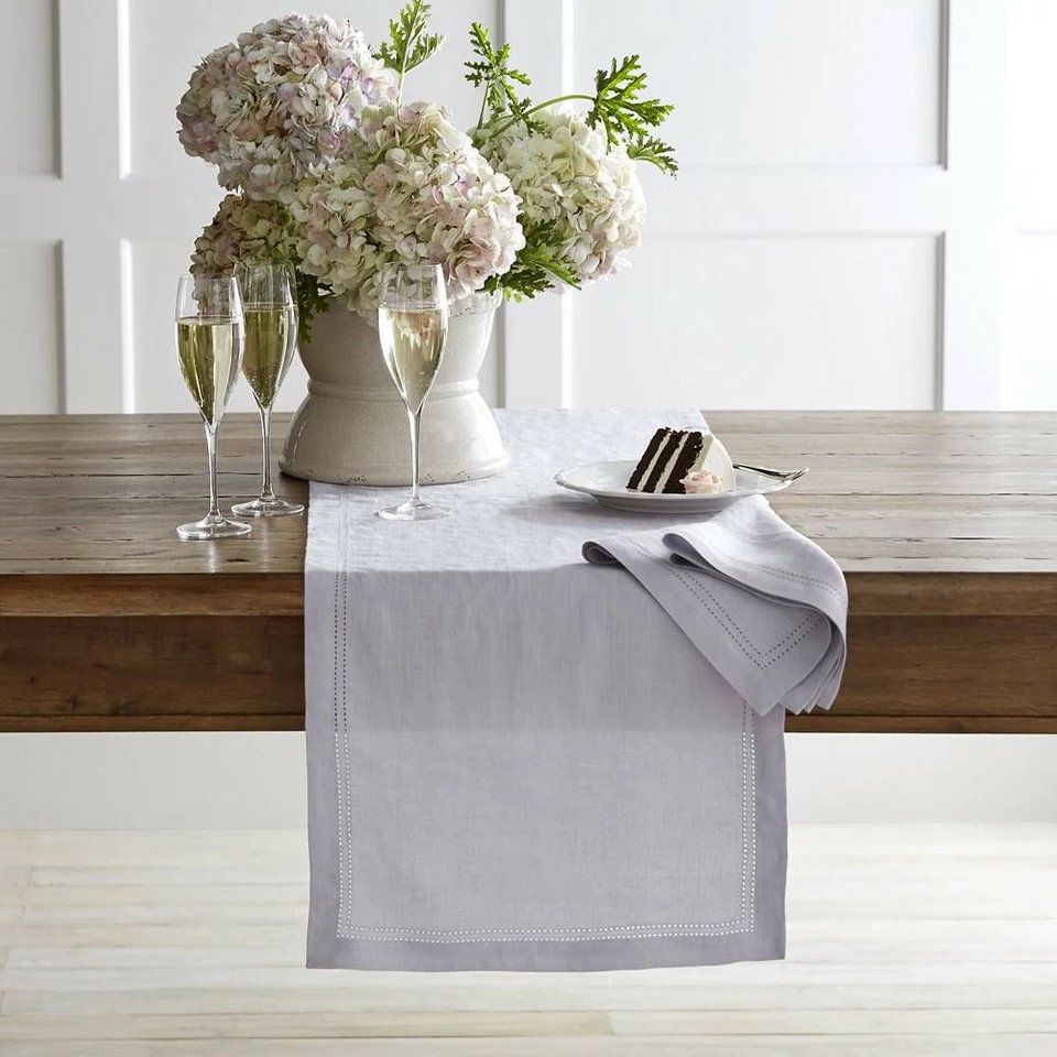 Linen Double Hemstitch Table Runner - Image 5