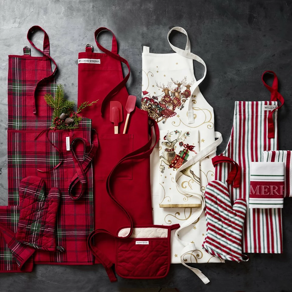 Williams Sonoma Classic Solid Adult & Kid Aprons - Image 10