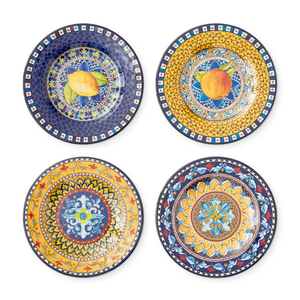Sicily Outdoor Melamine Salad Plates, Mixed - Image 2