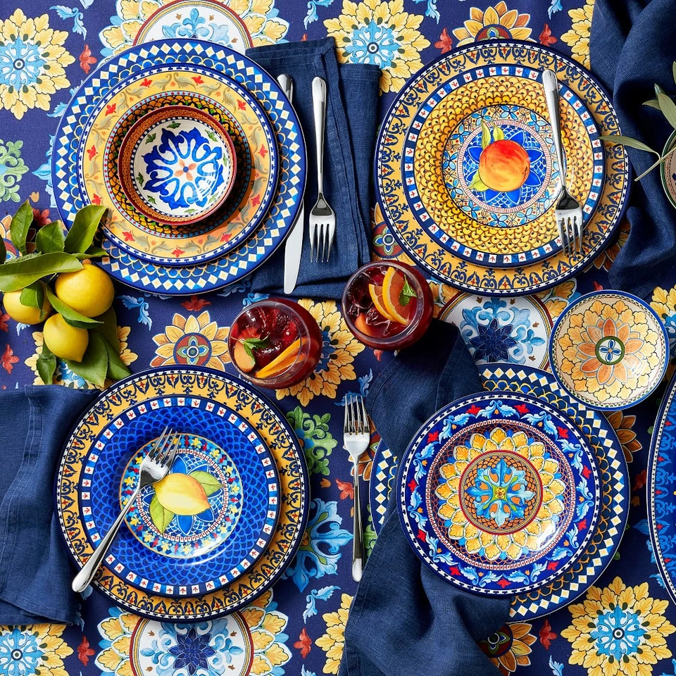 Sicily Outdoor Melamine Salad Plates, Mixed - Image 4