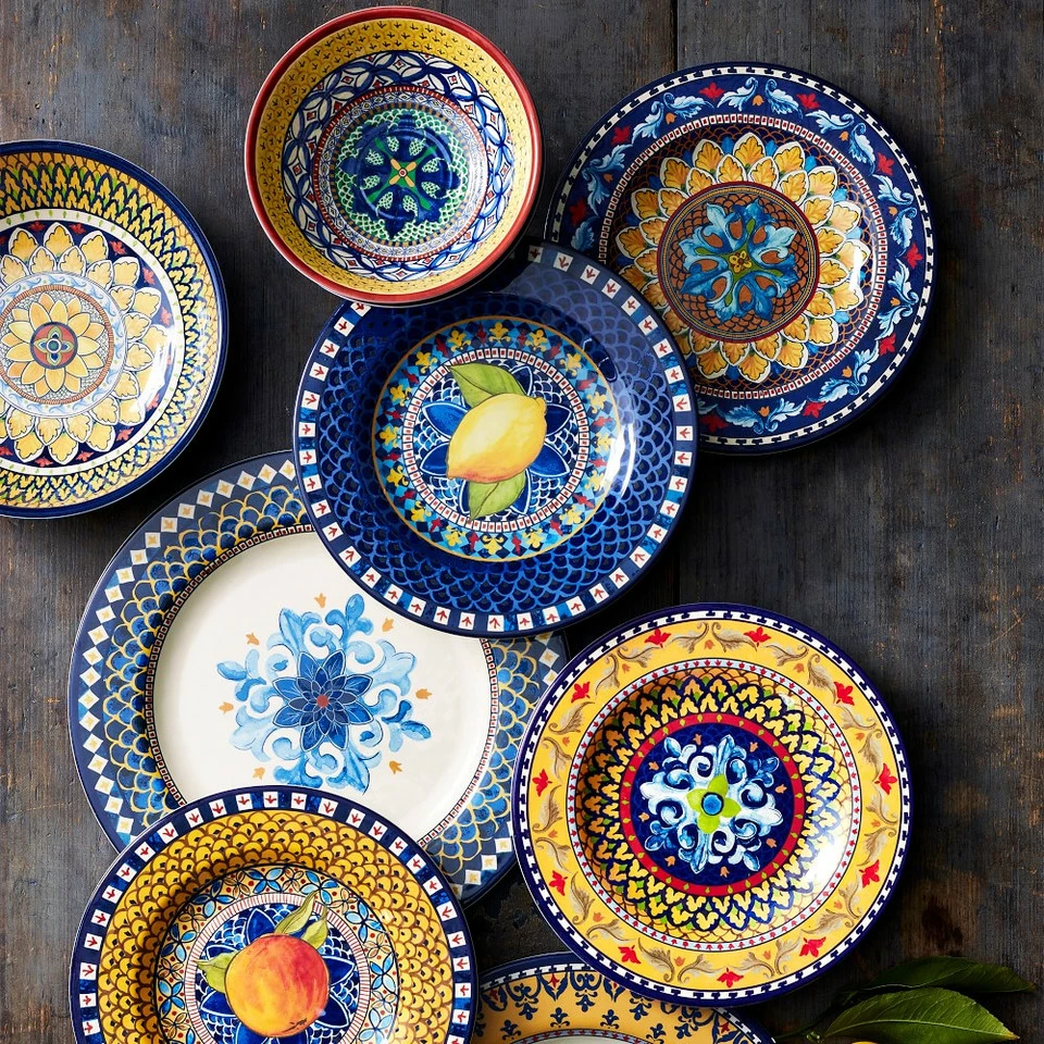 Sicily Outdoor Melamine Salad Plates, Mixed - Image 3