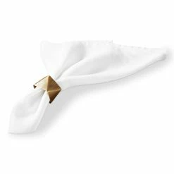 Square Napkin Rings, Set of 4 - Silver