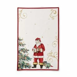 Twas the Night Santa Tea Towels, Set of 2, White