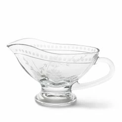 Vintage Etched Gravy Boat