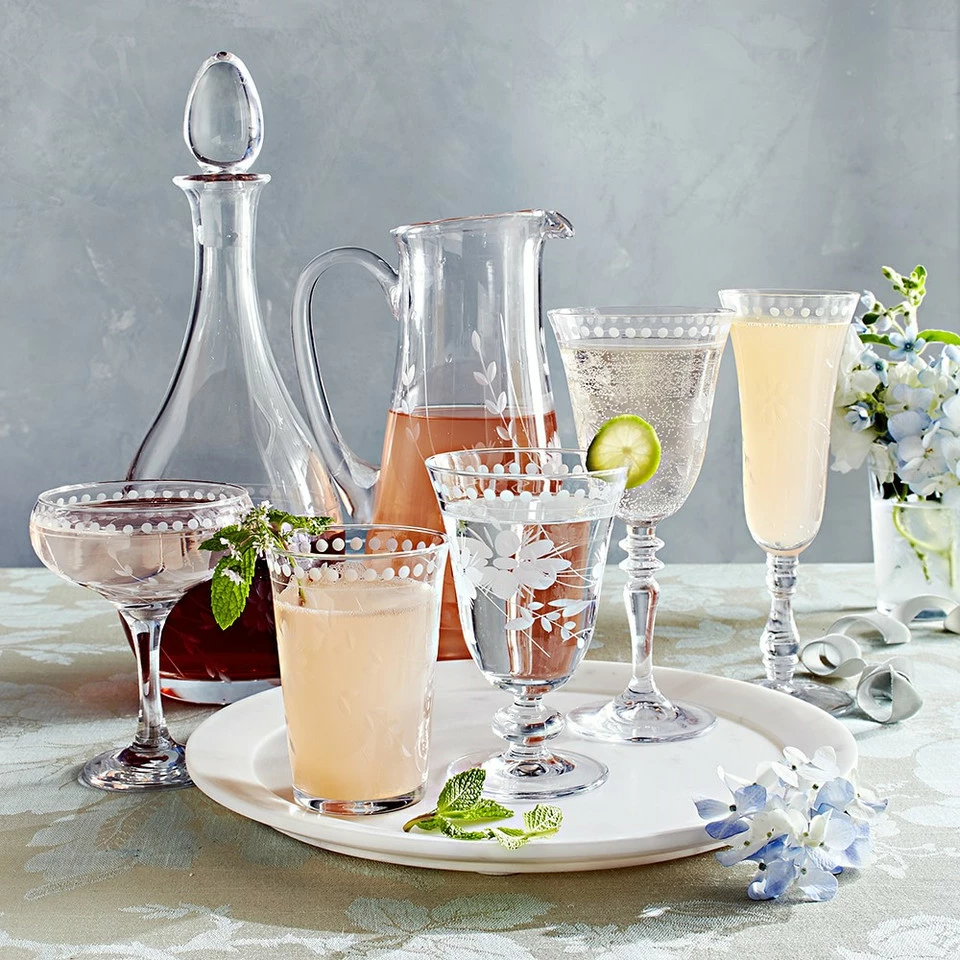 Vintage Etched Water Glass - Image 6