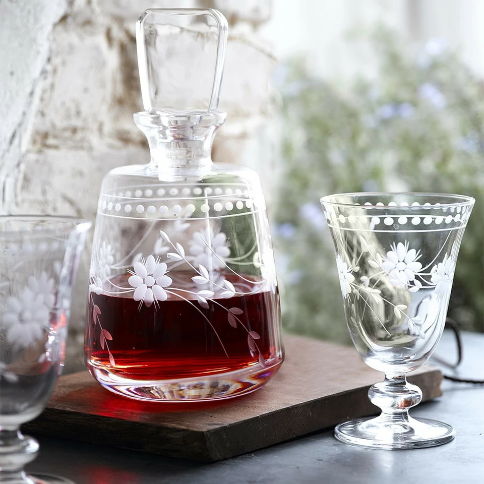 Vintage Etched Water Glass - Image 12