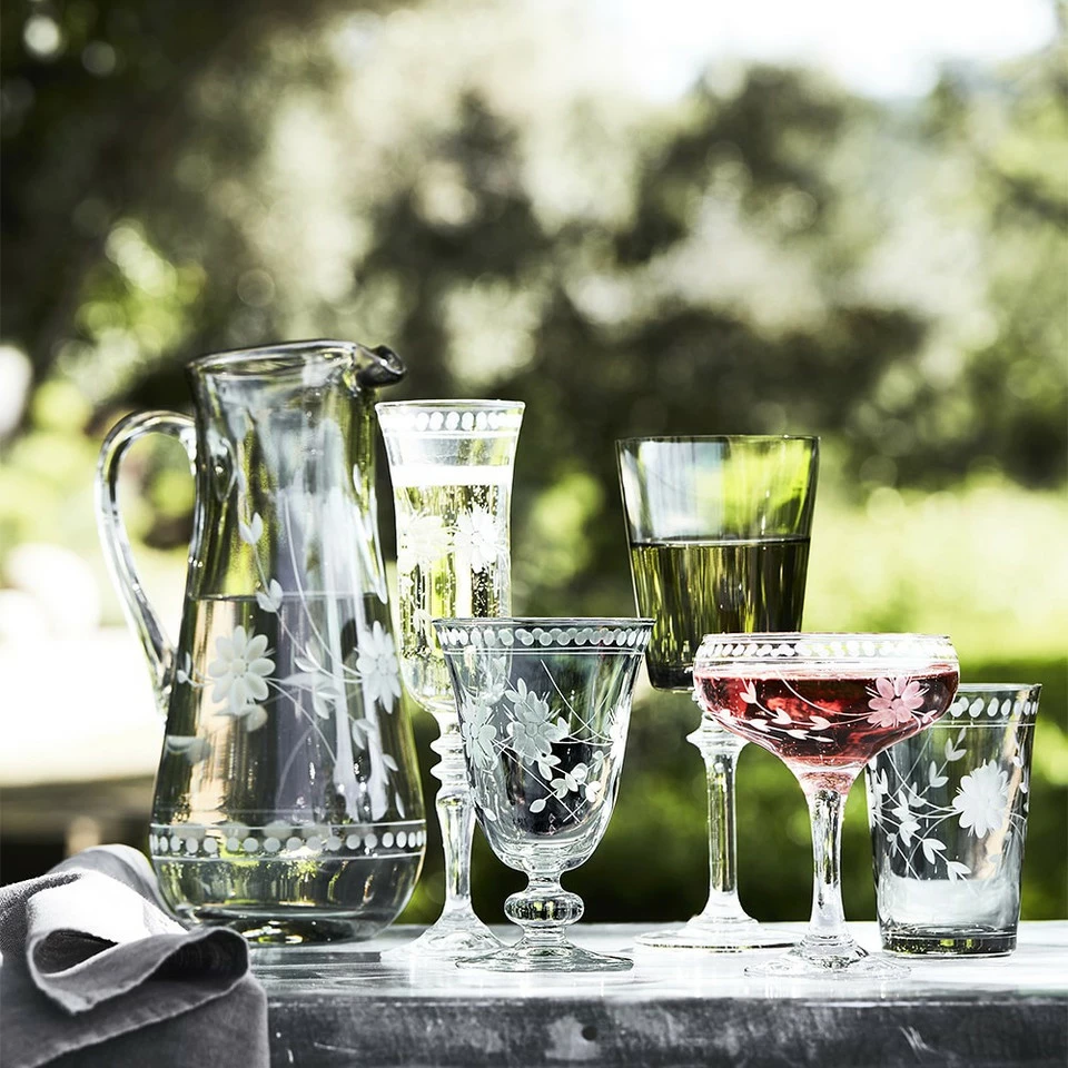 Vintage Etched Water Glass - Image 17