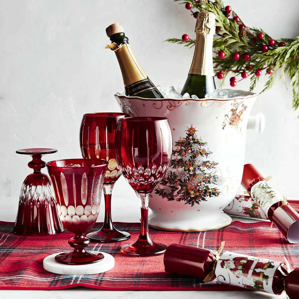 Wilshire Jewel-Cut Red Mixed Wine Glasses, Set of 4 - Image 7